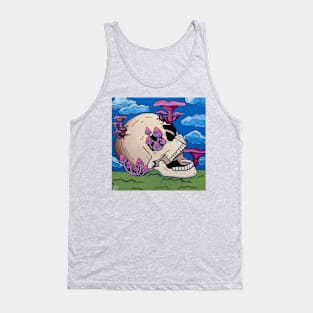 Skull Mushroom Painting Tank Top